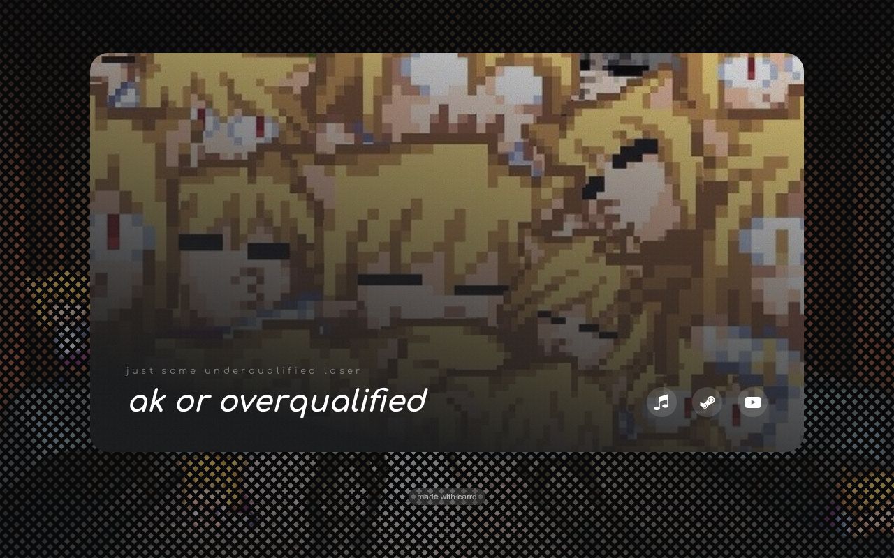Carrd profile picture for @overqualified